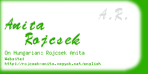 anita rojcsek business card